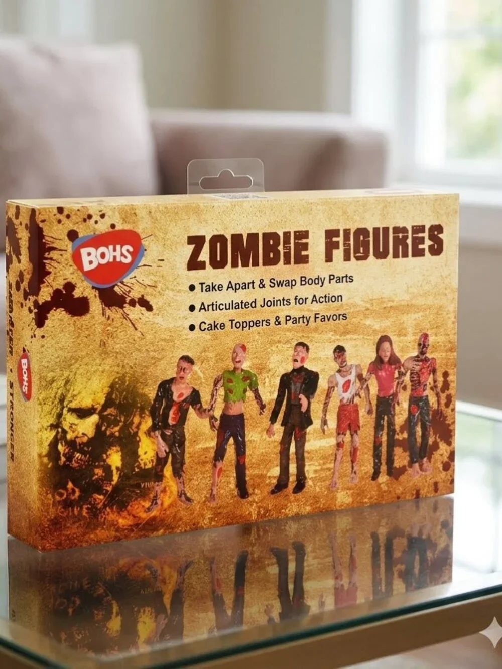 Zombie Action Figures, 6-Pack 4-Inch Monster Toys